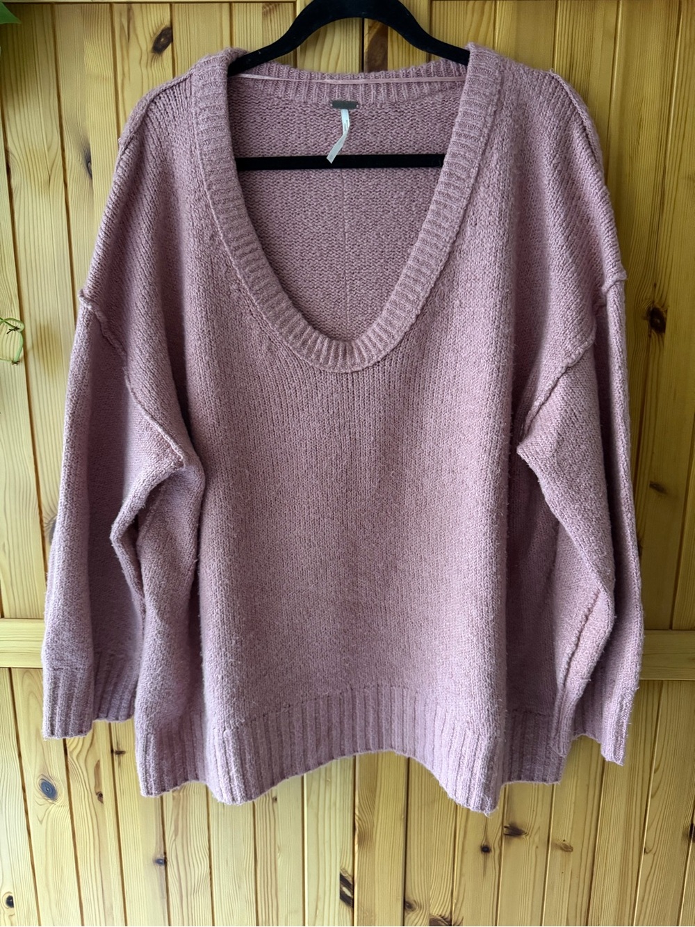 Free People Oversized Sweater in Dusty Mauve